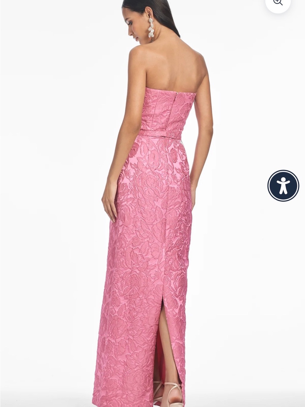 Sachin and Babi Rose Pink Sophia Evening Gown - Picture 2 of 2